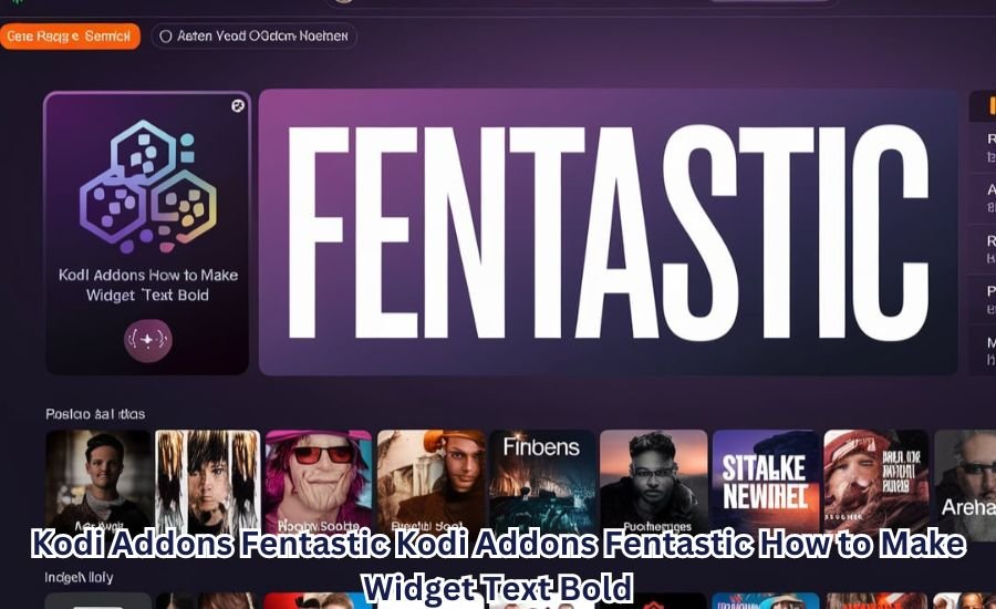 Kodi Addons Fentast: Unlock the Secret to Making Widget Text Bold and Supercharge Your Experience!