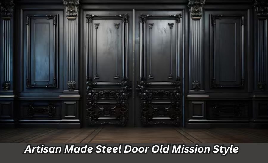 artisan made steel door old mission style