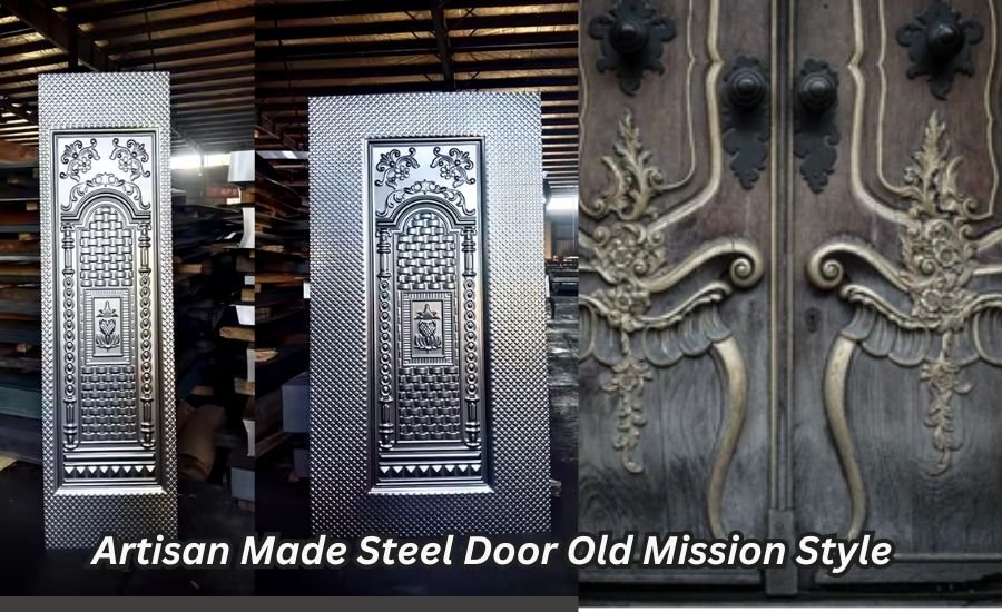 artisan made steel door old mission style